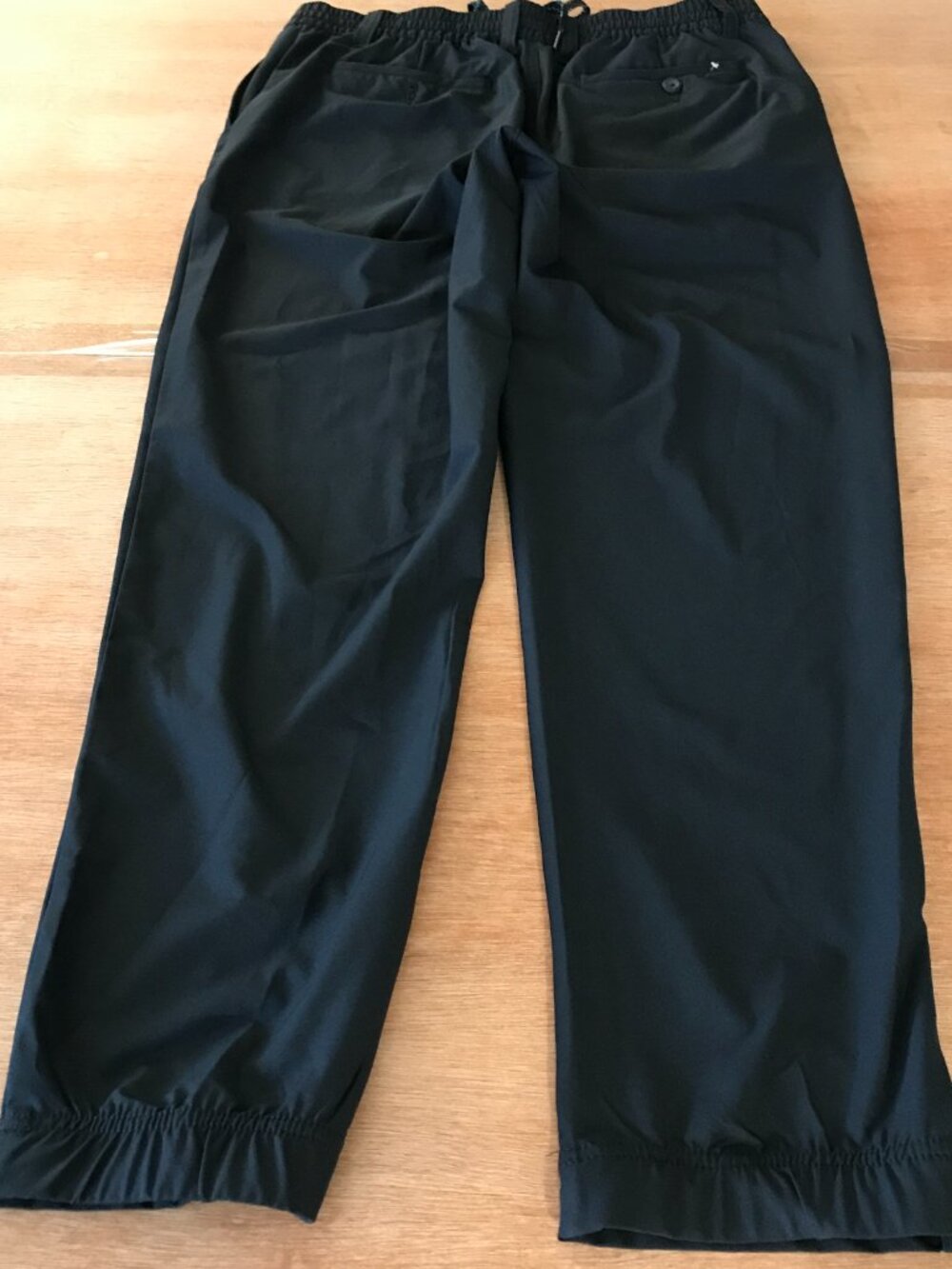 Birdie Bound Athletic Golf Pants Men M Black Tie Waist Zip Pocket Athleisure